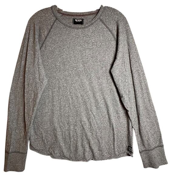 Todd Snyder Premium Cotton Heathered Gray LS Crewneck T-Shirt Casual Preppy Sz M - Picture 1 of 12